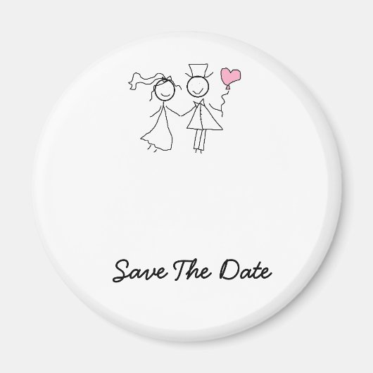 Enregistrer les Magnets Mariage Date (Devant)