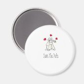 Enregistrer les magnets mariages de date mignon Pe (Recto/Verso)
