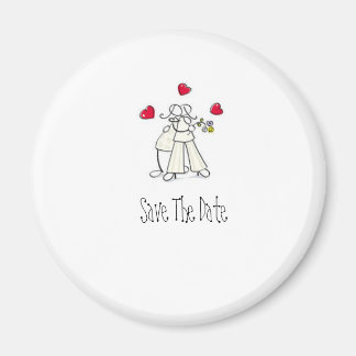 Enregistrer les magnets mariages de date mignon Pe