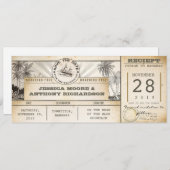 enregistrer les tickets de date - invitations vint (Devant / Derrière)