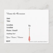 Enregistrer l'invitation par carte postale Date (Dos)