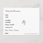 Enregistrer l'invitation par carte postale Date (Dos)
