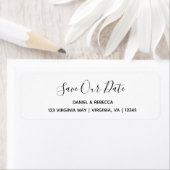 Enregistrer notre date Mariage Étiquette de retour (En situation)