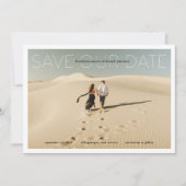 Enregistrer notre date Nom moderne Carte photo dét (Devant)