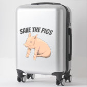 ENREGISTRER PIGS PIG CAR DECAL STICKER (Sur valise)