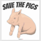 ENREGISTRER PIGS PIG CAR DECAL STICKER (Feuille)