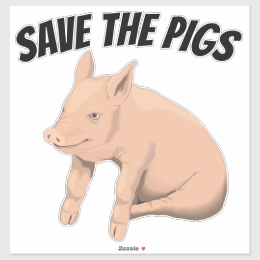 ENREGISTRER PIGS PIG CAR DECAL STICKER (Feuille)
