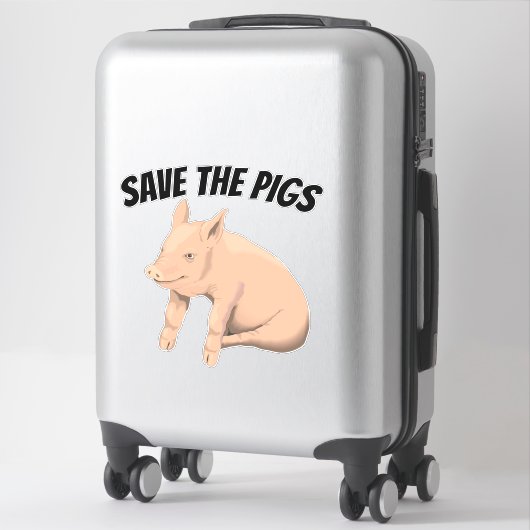ENREGISTRER PIGS PIG CAR DECAL STICKER (Sur valise)