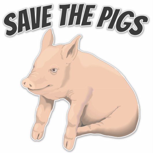 ENREGISTRER PIGS PIG CAR DECAL STICKER (Devant)