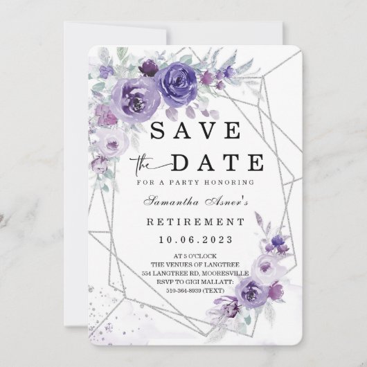 Enregistrez la date  Invitation de retraite (Devant)