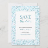 Enregistrez la date Invitation Mosaïque bleu aqua (Devant)