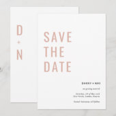 Enregistrez la date Invitation simple et minimalis (Devant / Derrière)
