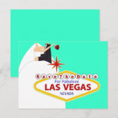 Enregistrez la date pour la carte postale de Las V (Devant / Derrière)