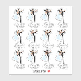 Enregistrez les stickers d'arrêt Mariage Date