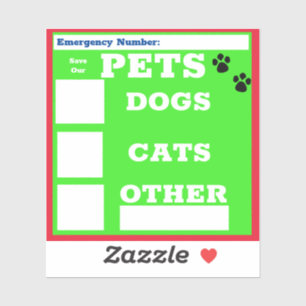 Enregistrez Nos Animaux De Compagnie, Sticker De F