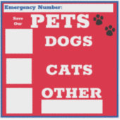 Enregistrez Nos Animaux De Compagnie, Sticker De F (Devant)