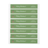 Enrouler de Joyeux Noël autour des étiquettes de (Feuille)