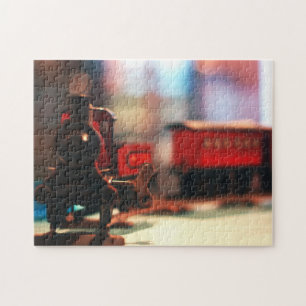 Enroulez puzzle vintage réglé de chariot de joue