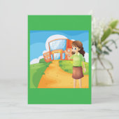 Enseignant À L'École Invitations (Debout devant)