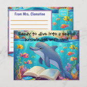 Enseignant à l'élève Carte postale Dolphin (Devant / Derrière)