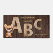 Enseignant alphabet en bois rustique ABC (Recto)