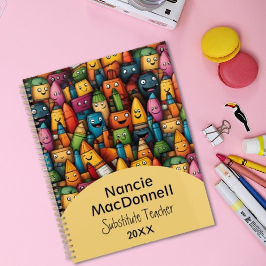 Enseignant amusant Éducation Coloré Motif de stylo