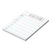 Enseignant - Bloc-notes (Tourné)