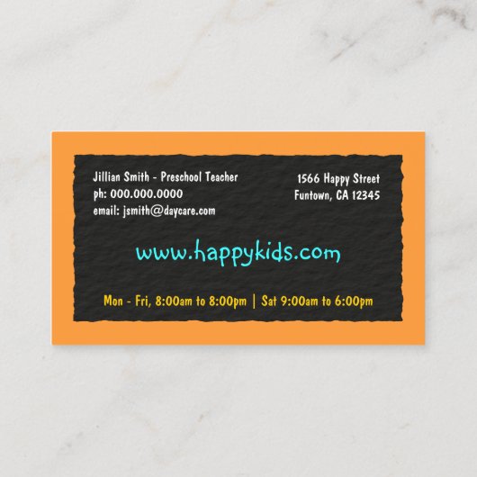 Enseignant Carte de visite (Dos)