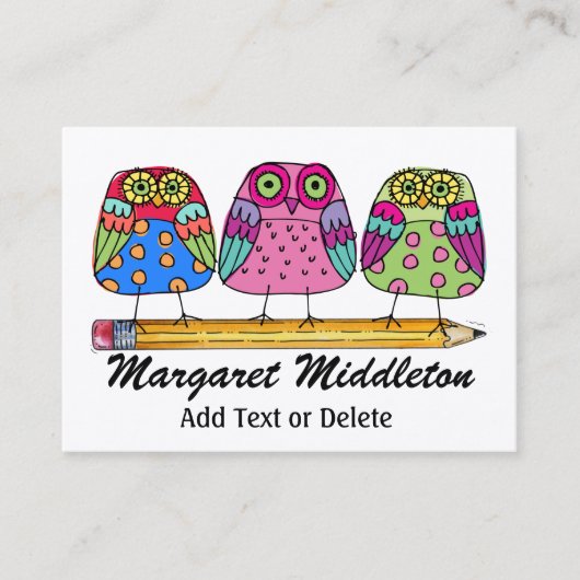 Enseignant / Carte de visite de l'éducation par SR (Devant)