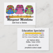 Enseignant / Carte de visite de l'éducation par SR (Devant / Derrière)