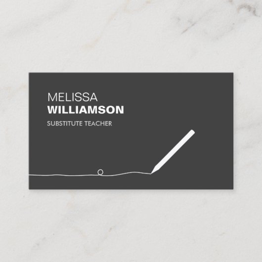 Enseignant, Carte de visite de l'enseignant (Devant)