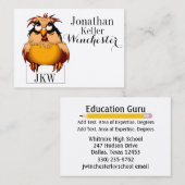 Enseignant / Carte de visite et Humour de l'éducat (Devant / Derrière)