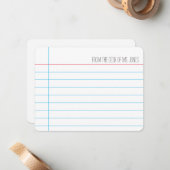 Enseignant - Cartes de notes (Personnaliser) (Devant/Arrière en situation)