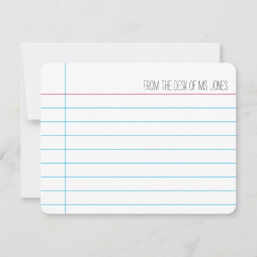 Enseignant - Cartes de notes (Personnaliser) (Devant)