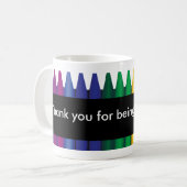Enseignant Crayon Design Mug 3 (Devant gauche)