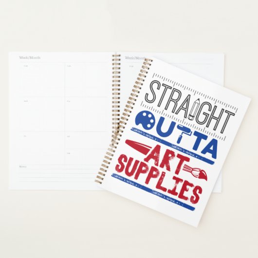 Enseignant d'art droit dehors fournitures d'art (Devant avec enveloppe)