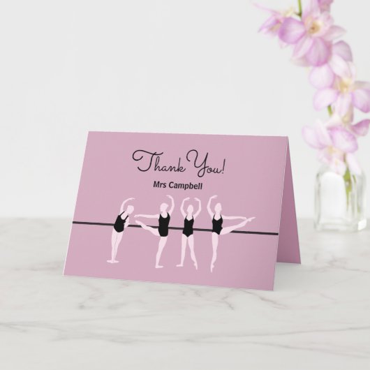 Enseignant de danse Merci ! Carte (Orchidée)