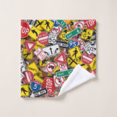 Enseignant de la conduite Collage des panneaux de  (Gant de toilette)