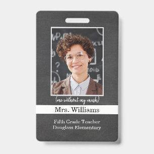 Enseignant de l'école élémentaire - photo ID Badge