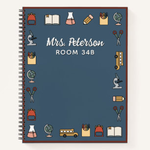 Enseignant de l'école primaire Carnet personnalisé