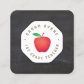 Enseignant de l'école Red Apple Chalkboard Carte d (Devant)