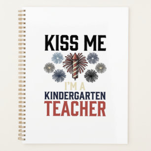 Enseignant de maternelle Feu d'artifice Vintage Co