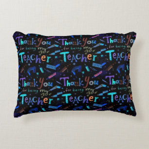 ***ENSEIGNANT DE MERCI*** COUSSIN RETOUR NOIR