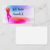 Enseignant de yoga, enseignant, carte de visite d' (Devant / Derrière)