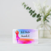 Enseignant de yoga, enseignant, carte de visite d' (Debout devant)