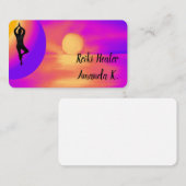 Enseignant de yoga, enseignant, carte de visite d' (Devant / Derrière)