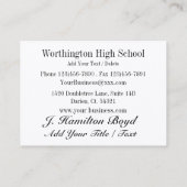 Enseignant / Directeur / Carte de visite de l'éduc (Dos)