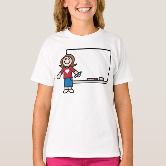 Enseignant Et T-shirt Tableau Blanc (Devant)