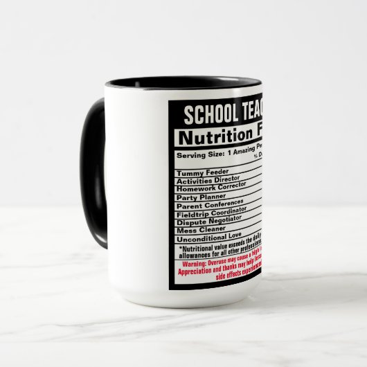 Enseignant Funny Cadeau Mug (Devant gauche)