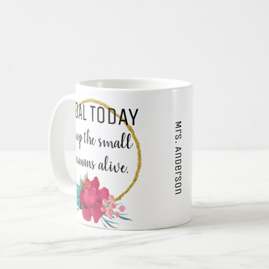 ENSEIGNANT FUNNY PETITS HUMAINS MUG (Devant gauche)